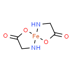 ChemSpider 2D Image | Bis(glycinato-kappa~2~N,O)iron | C4H8FeN2O4