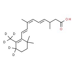 ChemSpider 2D Image | (9cis)-(4,4,18,18,18-~2~H_5_)-13,14-Dihydroretinoic acid | C20H25D5O2