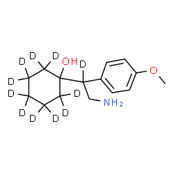 ChemSpider 2D Image | 1-[2-Amino-1-(4-methoxyphenyl)(1-~2~H)ethyl](~2~H_10_)cyclohexanol | C15H12D11NO2