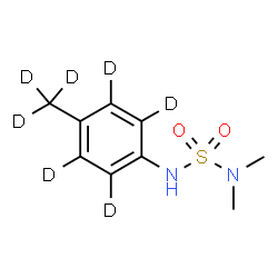ChemSpider 2D Image | N,N-Dimethyl-N'-[4-(~2~H_3_)methyl(~2~H_4_)phenyl]sulfuric diamide | C9H7D7N2O2S