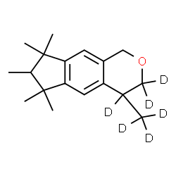 ChemSpider 2D Image | 6,6,7,8,8-Pentamethyl-4-(~2~H_3_)methyl(3,3,4-~2~H_3_)-1,3,4,6,7,8-hexahydrocyclopenta[g]isochromene | C18H20D6O