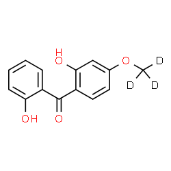 ChemSpider 2D Image | {2-Hydroxy-4-[(~2~H_3_)methyloxy]phenyl}(2-hydroxyphenyl)methanone | C14H9D3O4