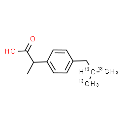 ChemSpider 2D Image | 2-{4-[2-(~13~C)Methyl(2,3-~13~C_2_)propyl]phenyl}propanoic acid | C1013C3H18O2
