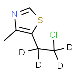 ChemSpider 2D Image | 5-[2-Chloro(~2~H_4_)ethyl]-4-methyl-1,3-thiazole | C6H4D4ClNS
