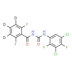 ChemSpider 2D Image | N-[(3,5-Dichloro-2,4-difluorophenyl)carbamoyl]-2,6-difluoro(~2~H_3_)benzamide | C14H3D3Cl2F4N2O2