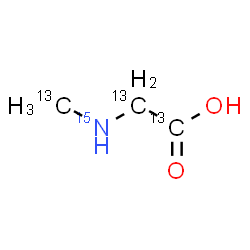 ChemSpider 2D Image | N-(~13~C)Methyl(~13~C_2_,~15~N)glycine | 13C3H715NO2