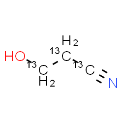 ChemSpider 2D Image | 3-Hydroxy(~13~C_3_)propanenitrile | 13C3H5NO