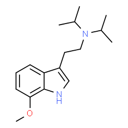 ChemSpider 2D Image | N-Isopropyl-N-[2-(7-methoxy-1H-indol-3-yl)ethyl]-2-propanamine | C17H26N2O