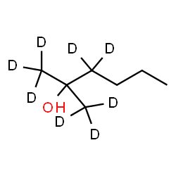 ChemSpider 2D Image | 2-(~2~H_3_)Methyl-2-(1,1,1,3,3-~2~H_5_)hexanol | C7H8D8O