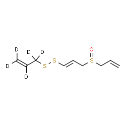 ChemSpider 2D Image | (1E)-3-(Allylsulfinyl)-1-[(~2~H_5_)-2-propen-1-yldisulfanyl]-1-propene | C9H9D5OS3