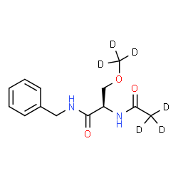 ChemSpider 2D Image | N-Benzyl-N~2~-(~2~H_3_)ethanoyl-O-(~2~H_3_)methyl-D-serinamide | C13H12D6N2O3