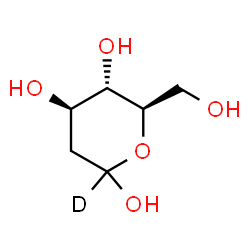 ChemSpider 2D Image | 2-Deoxy-D-(C~1~-~2~H)-arabino-hexopyranose | C6H11DO5