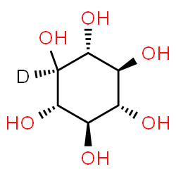 ChemSpider 2D Image | (1r,2R,3S,4s,5R,6S)-1,2,3,4,5,6-(1-~2~H)Cyclohexanehexol | C6H11DO6