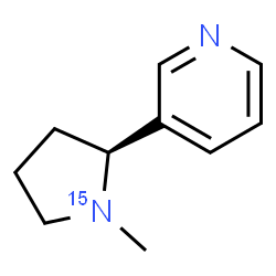 ChemSpider 2D Image | 3-[(2S)-1-Methyl(~15~N)-2-pyrrolidinyl]pyridine | C10H14N15N