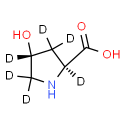 ChemSpider 2D Image | (4R)-4-Hydroxy-L-(2,3,3,4,5,5-~2~H_6_)proline | C5H3D6NO3