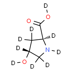 ChemSpider 2D Image | (4R)-4-[(~2~H)Hydroxy]-L-(~2~H_8_)proline | C5D9NO3