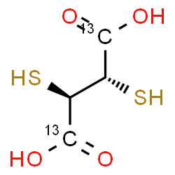 ChemSpider 2D Image | (2R,3S)-2,3-Disulfanyl(1,4-~13~C_2_)butanedioic acid | C213C2H6O4S2