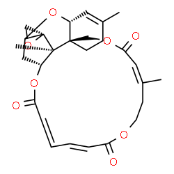 ChemSpider 2D Image | (2S,3'R,8'R,12'Z,18'E,24'R,25'S)-5',13',25'-Trimethyl-11'H,17'H,22'H-spiro[oxirane-2,26'-[2,10,16,23]tetraoxatetracyclo[22.2.1.0~3,8~.0~8,25~]heptacosa[4,12,18,20]tetraene]-11',17',22'-trione | C27H32O8