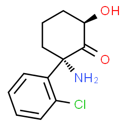 ChemSpider 2D Image | (2S,6R)-2-Amino-2-(2-chlorophenyl)-6-hydroxycyclohexanone | C12H14ClNO2