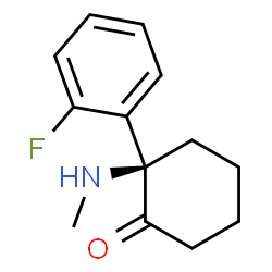 ChemSpider 2D Image | (2R)-2-(2-Fluorophenyl)-2-(methylamino)cyclohexanone | C13H16FNO