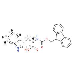 ChemSpider 2D Image | N-[(9H-Fluoren-9-ylmethoxy)carbonyl]-L-(~13~C_11_,~15~N_2_)tryptophan | C1513C11H2215N2O4