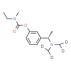 ChemSpider 2D Image | 3-[(1S)-1-{Bis[(~2~H_2_)methyl]amino}ethyl]phenyl ethyl(methyl)carbamate | C14H18D4N2O2