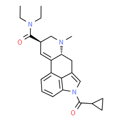 ChemSpider 2D Image | (8beta)-1-(Cyclopropylcarbonyl)-N,N-diethyl-6-methyl-9,10-didehydroergoline-8-carboxamide | C24H29N3O2