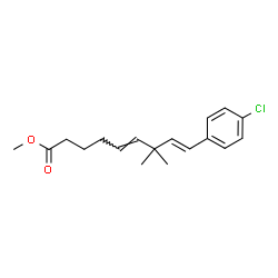 ChemSpider 2D Image | Methyl (5E,8E)-9-(4-chlorophenyl)-7,7-dimethyl-5,8-nonadienoate | C18H23ClO2