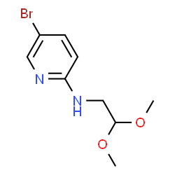 ChemSpider 2D Image | 5-Bromo-N-(2,2-dimethoxyethyl)-2-pyridinamine | C9H13BrN2O2