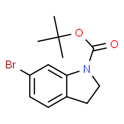 ChemSpider 2D Image | tert-Butyl 6-bromoindoline-1-carboxylate | C13H16BrNO2