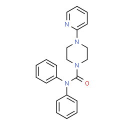 ChemSpider 2D Image | N,N-Diphenyl-4-(2-pyridinyl)-1-piperazinecarboxamide | C22H22N4O