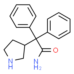 ChemSpider 2D Image | 2,2-Diphenyl-2-(3-pyrrolidinyl)acetamide | C18H20N2O