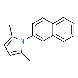 ChemSpider 2D Image | 2,5-Dimethyl-1-(2-naphthyl)-1H-pyrrole | C16H15N