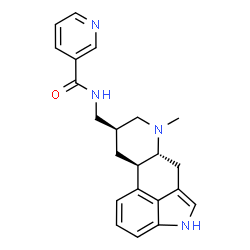 ChemSpider 2D Image | N-{[(8beta)-6-Methylergolin-8-yl]methyl}nicotinamide | C22H24N4O