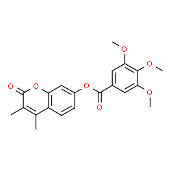 ChemSpider 2D Image | 3,4-Dimethyl-2-oxo-2H-chromen-7-yl 3,4,5-trimethoxybenzoate | C21H20O7