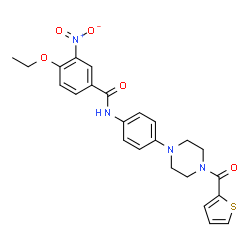 ChemSpider 2D Image | 4-Ethoxy-3-nitro-N-{4-[4-(2-thienylcarbonyl)-1-piperazinyl]phenyl}benzamide | C24H24N4O5S