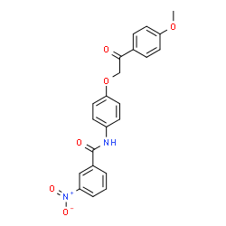 ChemSpider 2D Image | N-{4-[2-(4-Methoxyphenyl)-2-oxoethoxy]phenyl}-3-nitrobenzamide | C22H18N2O6