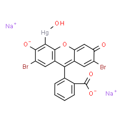 ChemSpider 2D Image | merbromin | C20H8Br2HgNa2O6