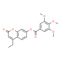 ChemSpider 2D Image | 4-Ethyl-2-oxo-2H-chromen-7-yl 3,4,5-trimethoxybenzoate | C21H20O7