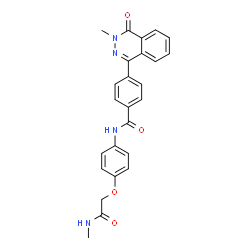 ChemSpider 2D Image | N-{4-[2-(Methylamino)-2-oxoethoxy]phenyl}-4-(3-methyl-4-oxo-3,4-dihydro-1-phthalazinyl)benzamide | C25H22N4O4