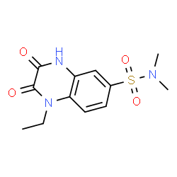 ChemSpider 2D Image | 1-Ethyl-N,N-dimethyl-2,3-dioxo-1,2,3,4-tetrahydro-6-quinoxalinesulfonamide | C12H15N3O4S