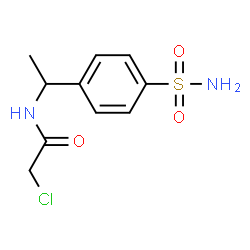 ChemSpider 2D Image | 2-Chloro-N-[1-(4-sulfamoylphenyl)ethyl]acetamide | C10H13ClN2O3S