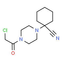 ChemSpider 2D Image | 1-[4-(Chloroacetyl)-1-piperazinyl]cyclohexanecarbonitrile | C13H20ClN3O