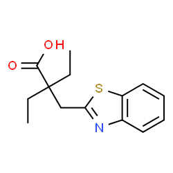 ChemSpider 2D Image | 2-(1,3-Benzothiazol-2-ylmethyl)-2-ethylbutanoic acid | C14H17NO2S