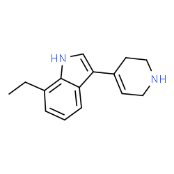 ChemSpider 2D Image | 7-Ethyl-3-(1,2,3,6-tetrahydro-4-pyridinyl)-1H-indole | C15H18N2