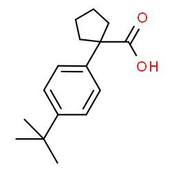 ChemSpider 2D Image | 1-(4-tert-butylphenyl)cyclopentanecarboxylic acid | C16H22O2