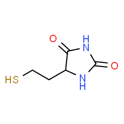 ChemSpider 2D Image | 5-(2-mercaptoethyl)imidazolidine-2,4-dione | C5H8N2O2S