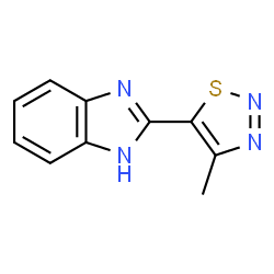 ChemSpider 2D Image | 2-(4-Methyl-1,2,3-thiadiazol-5-yl)-1H-benzimidazole | C10H8N4S