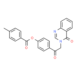 ChemSpider 2D Image | 4-[(4-Oxo-3(4H)-quinazolinyl)acetyl]phenyl 4-methylbenzoate | C24H18N2O4