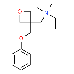 ChemSpider 2D Image | N-Ethyl-N-methyl-N-{[3-(phenoxymethyl)-3-oxetanyl]methyl}ethanaminium | C16H26NO2
